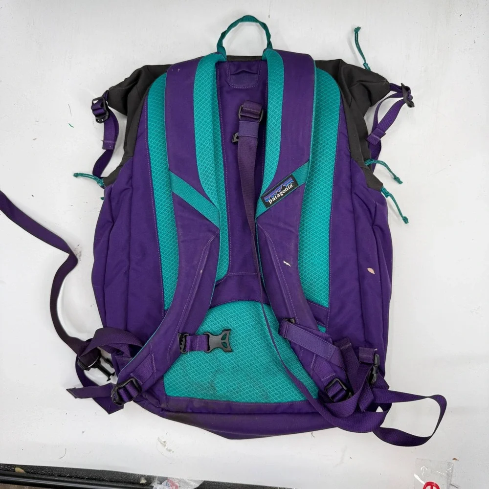 Vintage Patagonia Jalama 28L Backpack Grey Purple Teal Hiking Daypack 48095